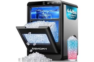 EUHOMY Nugget Ice Maker Countertop, 44Lbs/24H Sonic Ice Maker Machine, Self-Cleaning Pellet Ice Makers with Ice Scoop&Basket, Countertop Pebble Ice Maker for Home/Kitchen/Office