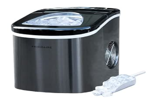 Frigidaire 26 Lbs per day Portable Compact Maker, Ice Making Machine, Black Stainless, Medium