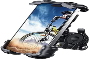 Lamicall Bike Phone Holder, Motorcycle Phone Mount - Motorcycle Handlebar Cell Phone Clamp, Scooter Phone Clip for iPhone 15 Pro Max/Plus, 14 Pro Max, S9, S10 and More 4.7" to 6.8" Smartphones