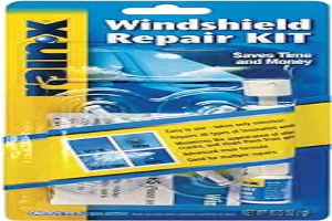 Rain-X 600001 Windshield Repair Kit - Quick And Easy Durable Resin Based Kit for Chips and Cracks, Good For Round Damage Below 1" In Diameter And Cracks Smaller Than 12" In Length, BLUE,YELLOW
