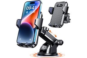 VANMASS【85+LBS Strongest Suction & Military-Grade Ultimate Car Phone Mount | 【Patent & Safety Certs】 Cell Phone Holder for Dash Windshield Vent for iPhone 17 Pro Max Automobile Interior Sets, Ink Black