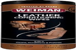 Weiman Leather Cleaner & Conditioner Wipes With UV Protection, Prevent Cracking Or Fading Of Leather Couches, Car Seats, Shoes, Purses - 30 ct