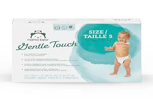 Amazon Brand - Mama Bear Gentle Touch Baby Diapers, Size 5, 27+ lb, Leak Protection, 12 Hours Protection, Wetness Indicator, Hypoallergenic, 132 Count (4 packs of 33)