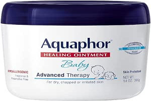Aquaphor Baby Healing Ointment Advanced Therapy Skin Protectant for Chapped or Dry Skin, Drool Rash and Diaper Rash Ointment, 14 Oz Jar