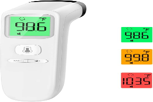 No-Touch Thermometer for Adults and Kids, Accurate Digital Baby Thermometer, Fever Alarm & Silent Mode, 2 in 1 Forehead & Object Mode