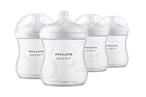 Philips AVENT Natural Baby Bottle with Natural Response Nipple, Clear, 9oz, 4pk, SCY903/04