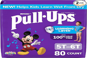 Pull-Ups Boys' Potty Training Pants, Size 5T-6T Training Underwear (46-60 lbs), 80 Count