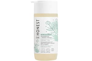 The Honest Company 2-in-1 Cleansing Shampoo + Body Wash | Gentle for Baby | Naturally Derived, Tear-free, Hypoallergenic | Fragrance Free Sensitive, 10 fl oz