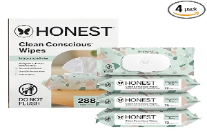 The Honest Company Hypoallergenic Multi-Use Baby Wipes for Sensitive Skin, Geo Mood, 288 Count