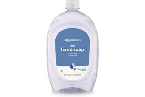 Amazon Basics Gentle & Mild Clear Liquid Hand Soap Refill, Triclosan-Free, Dermatologist-Tested, pH Balanced, Cruelty-Free, 50 Fluid Ounces, 1-Pack (Previously Solimo)