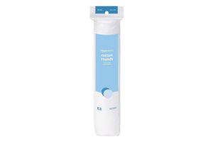 Amazon Basics Hypoallergenic Cotton Rounds for Makeup Removal and Skincare, 100 Count, 1 Pack