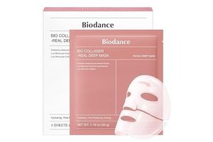 BIODANCE Bio-Collagen Real Deep Mask, Hydrating Overnight Hydrogel Face Mask, Pore Minimizing, Elasticity, Plumping, Travel Essentials & Self Care Gifts for Women, Korean Skin Care | 1.19oz(34g) x 4ea