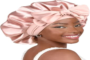 YANIBEST Satin Bonnet Silk Bonnet for Sleeping Double Layer Satin Lined Hair Bonnet with Tie Band Bonnets for Women