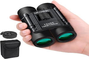 12X25 Mini Pocket Binoculars for Adults Kids, Small Compact Binoculars for Bird Watching, Opera Concert