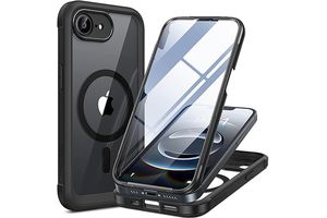 Miracase for iPhone 17e Case & iPhone 16e Case, Full-Body Phone with Built-in Glass Screen Protector, [Magnetic with MagSafe] Military Drop Proof 17 E/ 16 E Cover Bumper 6.1 inch, Black