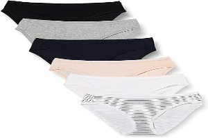 Amazon Essentials Women's Cotton Bikini Brief Underwear (Available in Plus Size), Multipacks