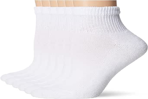 Hanes womens Ultimate Comfort Toe Seamed Ankle Socks Pack Of 6