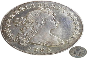 1795 Liberty of the Americas Peace Coin Replica Set with Exquisite Relief Design - Rare Antique American Silver Dollar Collector's Item, Historical Coin Enthusiast Gift, Artistic Souvenir(1PCS