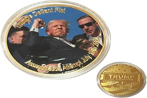Donald-Trumps Coin, Donald-Trumps Coin 2024, Donald-Trumps Gold Coin- Donald-Trumps Coin 2024 Collection Trumps Assassinated Coin (Golden