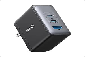 Anker 100W USB C Charger Block(GaN II), 3 Port Fast Compact Wall Charger for MacBook Pro, MacBook Air, Google Pixelbook, ThinkPad, Dell XPS, iPad Pro, Galaxy S22/S20, iPhone 15/14/Pro, and More