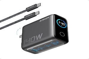 Anker MacBook Charger,140W Max 4-Port GaN USB C Charger Block with Smart Display,Fast Charger USB C Power Adapter,Touch Controls for MacBook,iPad,iPhone 17/16 Series (Include 5FT Cable,Non-Battery)