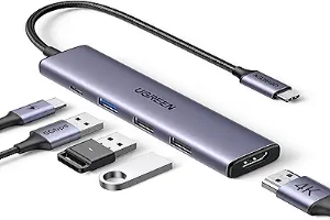 UGREEN USB C Hub 5 in 1 Multiport USB Adapter Revodok 105 4K HDMI, 100W Power Delivery, 3 USB-A Data Ports, USB C Dongle for MacBook Pro/Air, iPad Pro, iMac, iPhone 16 Pro/Pro Max, XPS, Thinkpad