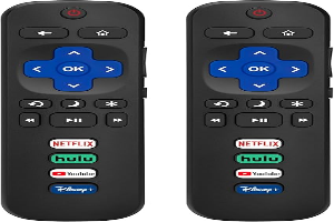 (Pack of 2) Replacement Remote Control Only for Roku TV, Compatible for TCL Roku/Hisense Roku/Onn Roku/Sharp Roku/Element Roku/Westinghouse Roku/Philips Roku Smart TVs (Not for Roku Stick and Box)
