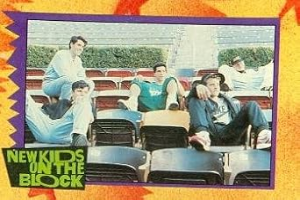 New Kids on the Block trading card NKOTB Jonathan Knight Jordan Knight Joey McIntyre Donnie Wahlberg Danny Wood 1989 Topps #81
