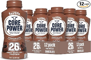 Core Power Protein Shake, Chocolate, 26g Bottle, 14oz, 12 Pack
