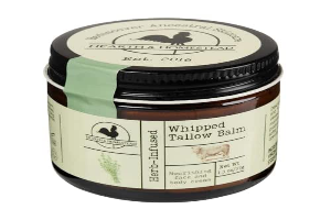 Handmade Whipped Tallow Balm (Unscented/Herb-Infused) - Organic Body Butter with Infused Olive Oil, for Eczema, Rosacea, Baby - 1.3 oz