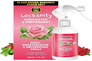 Loc Spray - Locsanity Daily Moisturizing Rosewater & Peppermint Spray for Locs, Dreadlocks - Lightweight Frizz Control Hair & Scalp Moisturizer - Natural Loc Care (8 fl oz)
