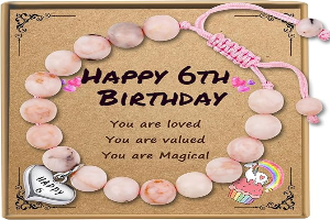 Sereney Birthday Gifts for Girls, Beaded Bracelets as 1/2 1 2 3 4 5 6 7 8 9 10 11 12 13 14 15 16 Year Old Birthday Gift, Adjustable Cross/Pearl Bracelet as Happy Birthday Gifts for Daughter
