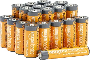 Amazon Basics 20-Pack AA Alkaline Batteries, 1.5 Volt, 10-Year Leak-Free Shelf Life, for Everyday and Household Devices