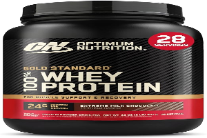 Optimum Nutrition Gold Standard 100% Whey Protein Powder, Extreme Milk Chocolate, 2 Pound (Pack of 1) (Packaging May Vary)