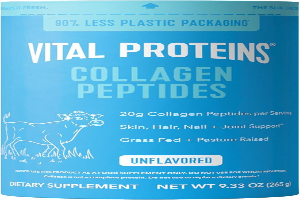 Vital Proteins Collagen Peptides Powder - Supports Hair, Nail, Skin, Bone & Joint Health, Unflavored, Collagen Protein 9.33 OZ