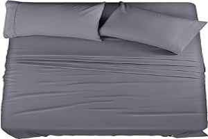 Utopia Bedding Queen Bed Sheets Set - 4 Piece Bedding - Brushed Microfiber - Shrinkage and Fade Resistant - Easy Care (Queen, Grey)