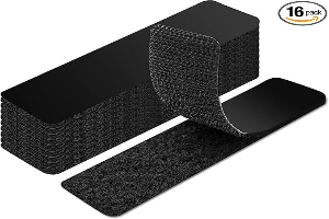 Art3d 16 Sets Hook and Loop Tape Sticky Back,1 in.x 4 in. Double-Sided Command Adhesive Strip Heavy Duty