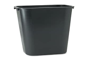 Rubbermaid Commercial Products 41Quart Black Wastebasket