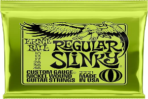 Ernie Ball Regular Slinky Nickel Wound Electric Guitar Strings, 10-46 Gauge (P02221)