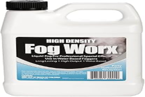 FogWorx Extreme High Density Fog Juice - Long Lasting, High Output, Odorless Water Based Machine Fluid - 1 Quart, 32 Ounces for 400 to 1500 Watt Machines
