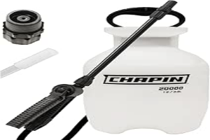 Chapin 20000 Made in USA 1 -Gallon Lawn and Garden Pump Pressured Sprayer, for Spraying Plants, Garden Watering, Weeds and Pests, Polypropylene, Translucent White