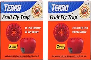 Terro Fruit Fly Trap 4 Traps + 180 Days Lure Supply
