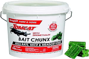 Tomcat with Bromethalin Bait Chunx Pail, Rat and Mice Control for Agricultural Use and Professional Applicators, 4 lbs.