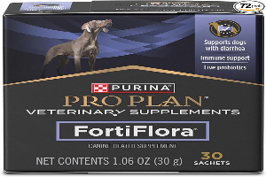 Purina Pro Plan Veterinary Supplements FortiFlora Daily Probiotics for Dogs, Helps Digestive Gut Health and Diarrhea - 30 ct. Box