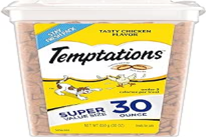 Temptations Classic Crunchy and Soft Cat Treats Tasty Chicken Flavor, 30 oz. Tub