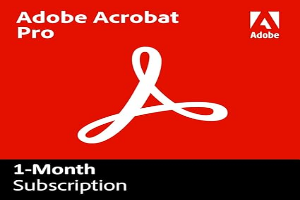 Acrobat Pro | 1-Month Subscription | PDF Software |Convert, Edit, E-Sign, Protect |Activation Required [PC/Mac Online Code]