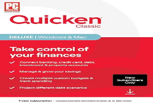 Quicken Classic Deluxe for New Subscribers| 1 Year [PC/Mac Online Code]