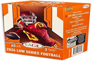 2024 Sage Football Draft Picks LOW Series Blaster Box 3 AUTOGRAPHS Per Trading Card Box Possibly Caleb Williams, JJ McCarthy, Blake Corum, Jayden Daniels and Many Others