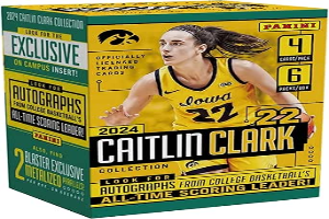 Caitlin Clark Rookie Card 2024 Panini Collection Basketball Trading Card Sealed Blaster Box Green Variation
