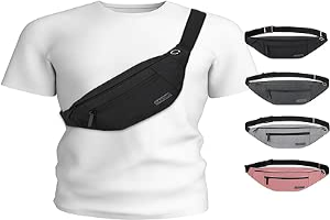 MAXTOP Large Crossbody Fanny Pack with 4-Zipper Pockets,Gifts for Enjoy Sports Festival Workout Traveling Running Casual Hands-Free Wallets Waist Pack Phone Bag Fits All Phones